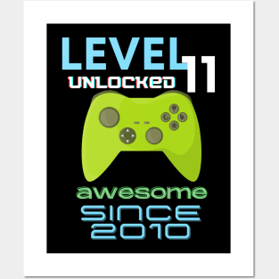 Level 11 Unlocked Awesome 2010 Video Gamer Posters and Art